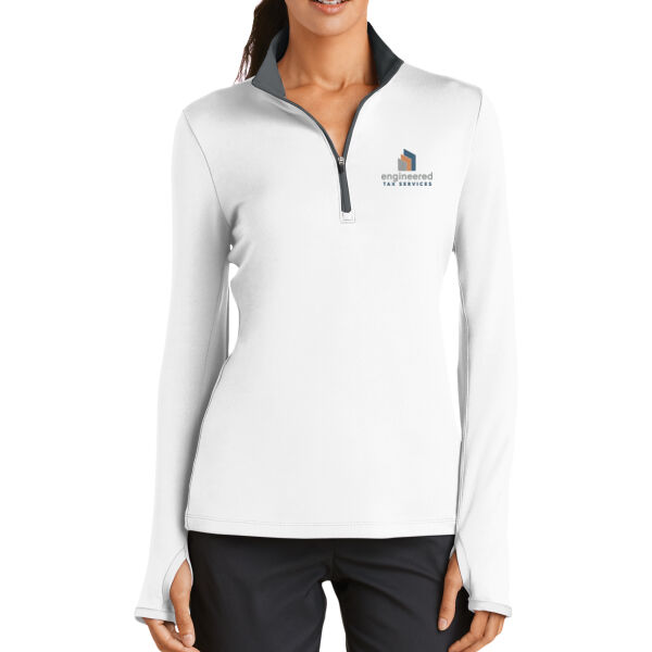   - Ladies Dri FIT Stretch 1/2 Zip Cover Up 2 Thumbnail